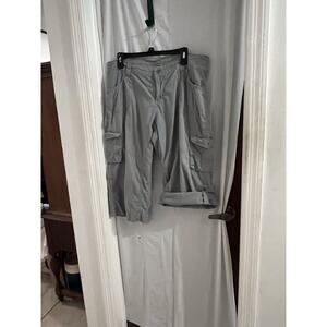 Kuhl Gray Women’s Cargo Capris Sz 14 Convertible Hiking Outdoor